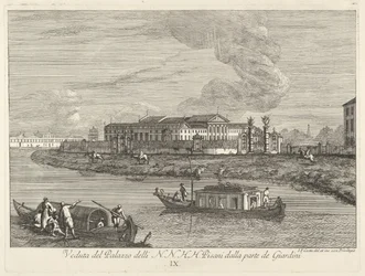 Ansicht der Villa Pisani