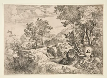 Maria Magdalena in einer Landschaft