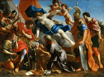 Venus gießt einen Balsam auf die Wunde des Aeneas