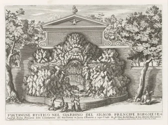 Fontäne in der Villa Borghese in Rom