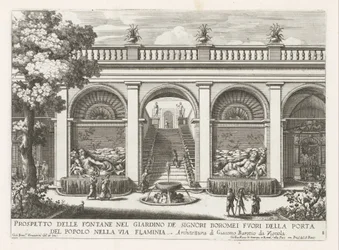 Garten eines Palastes in Rom