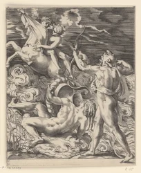 Herkules tötet den Zentaur Nessus (Szenen mit Herkules)