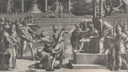 Das Martyrium des Heiligen Paulus und die Verurteilung des Heiligen Petrus
