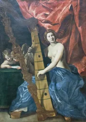 Venus spielt die Harfe