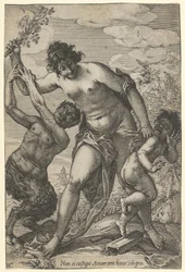 Venus peitscht Amor mit Rosen, frühes 17. Jahrhundert