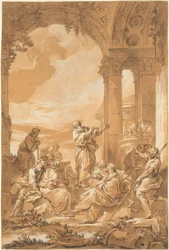 Heiliger Paulus predigt in Athen