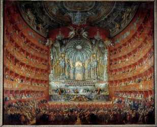 Konzert im Teatro Argentina in Rom am 15. Juli 1747 zur Hochzeit des Dauphins Louis de France mit Marie Josephe von Sachsen