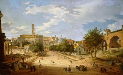 Das Forum Romanum und das Kapitol vom Konstantinsbogen aus gesehen, 1751