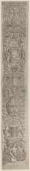 Ornamenttafel: Nereide von zwei Kindern geritten