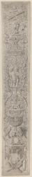 Ornamenttafel: Satyr mit einer Violine