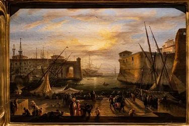 Die Marina von Livorno und die Medici-Festung im Hintergrund