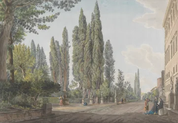 Villa Montalto Negroni, ca. 1780. Urheber: Giovanni Volpato, Louis Ducros.