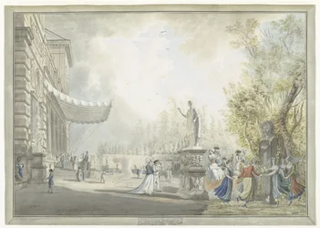 Ansicht der Villa Borghese Pinciana und der Villa Borghese Gärten in Rom