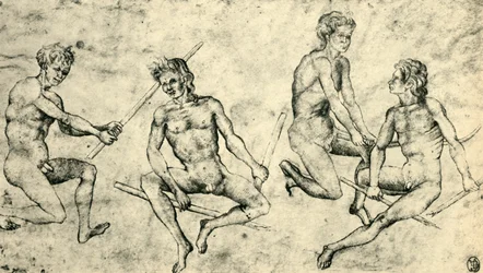 Vier nackte Männer, Mitte bis Ende 15. Jahrhundert, 1943