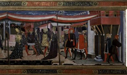Frontal vom Adimari Cassone, Detail des rechten Abschnitts, ca. 1450 (Detail)