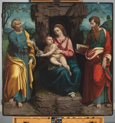 Die Jungfrau und das Kind mit den Heiligen Petrus und Paulus, ca. 1540-70