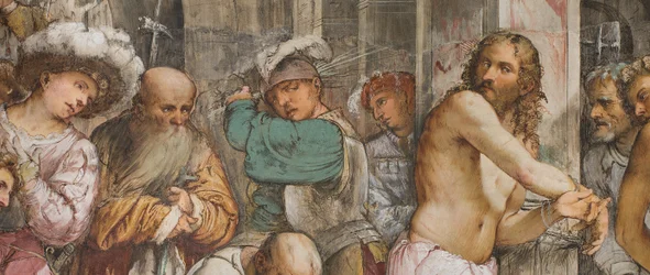 Zentrales Schiff, fünfter südlicher Spann, Geißelung Christi