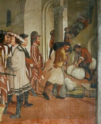 König Christians von Dänemark Besuch in Malpaga im Jahr 1474