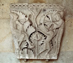 Der Tod von Kain (gemeißeltes Kapital)