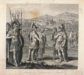 Treffen zwischen Hannibal und Scipio während der Punischen Kriege