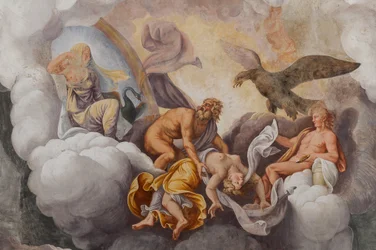 Götter des Olymp, das Trojanische Pferd, Kammer von Troja (Sala di Troia)