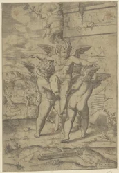 Amor und drei Putti