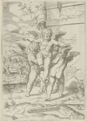 Amor und drei Putti