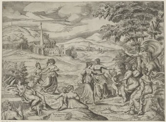 Merkur erzählt die Geschichte von Pan und Syrinx