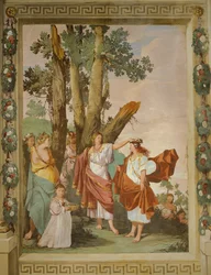 Krönung der Nymphe Amaryllis, Siegerin des Wettlaufs