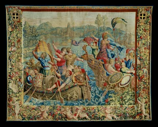Die Geschichte von Scipio: Die Ankunft in Afrika, sechstes Stück der Tapisserie