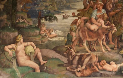 Hochzeitsfest von Amor und Psyche, Detail