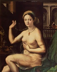 Frau mit Spiegel