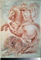 Der heilige Georg tötet den Drachen