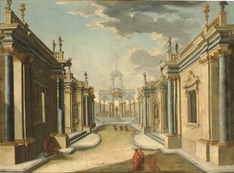 Architekturfantasie mit den Töchtern des Minyas aus Ovids "Metamorphosen"