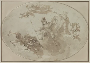 Deckenstudie: Allegorie von Frieden und Krieg