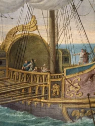 Heilige Paula verlässt das Heilige Land (Detail)