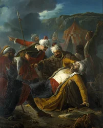 Der Tod von Dragut (türkischer Pirat) während der Belagerung von Malta durch die Türken 1565 - von Giuseppe Cali