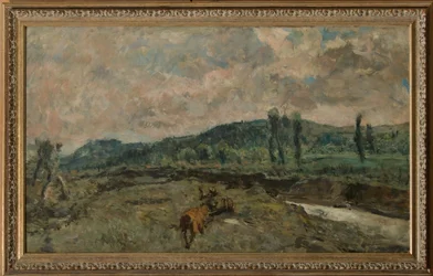 Landschaft mit Karren