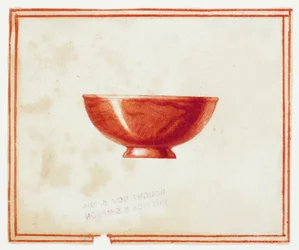 Rote Marmorschale