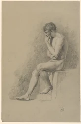 Akademische Studie eines männlichen Aktes