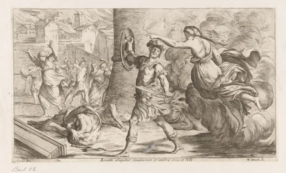 Geist von Kreusa erscheint Aeneas (Aeneam alloquitur simulacrum et umbra creusae) (Omzwervingen van Aeneas) (L