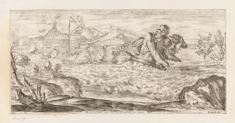 Polyphem verfolgt die Flotte des Aeneas