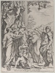 Die Jungfrau auf dem Thron mit drei Heiligen, 1668