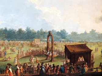 Feier in Cascine zu Ehren von Ferdinand III, Spiele auf der Wiese der Großen Eiche