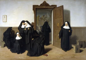 Antiklerikalismus, Unterdrückung der Klöster, Gemälde von G. Mazza