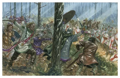 Hinterhalt der Bagaudae gegen eine römische Legion in Gallien
