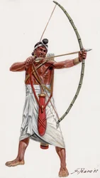 Indischer Bogenschütze der Poros-Armee