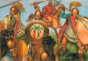 Punischer Krieg: Karthagische schwere Infanterie - Illustration von Giuseppe Rava