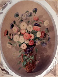 Gänseblümchenstrauß. Aquarell von Giuseppe Roda (19. Jahrhundert)