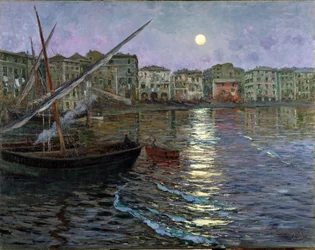 Poesia Lunare Hafen im Mondlicht